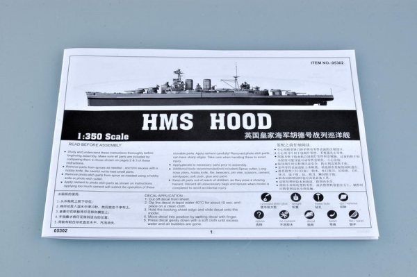 HMS HOOD SCALA 1/350 KIT MODELLINO MILITARE
