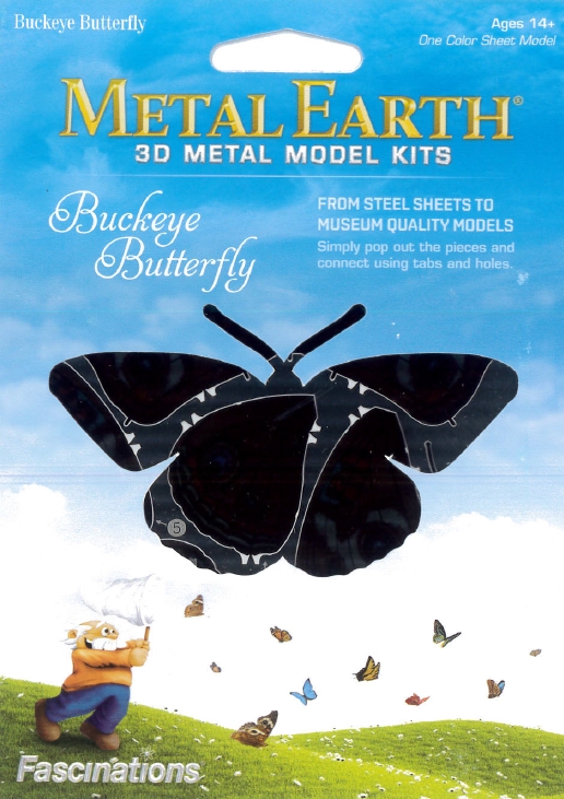 Fascinations Buckeye Butterfly 3D Model Nature Metal Earth MMS124
