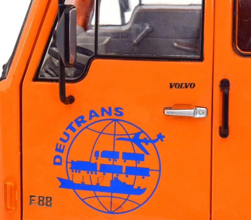 Volvo f88 camions Deutrans 1965 Orange Bleu ROAD KINGS 180062 1:18 Modèle